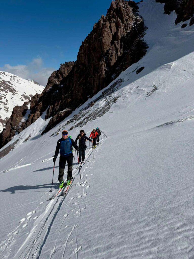Ascensión con esquís de travesía